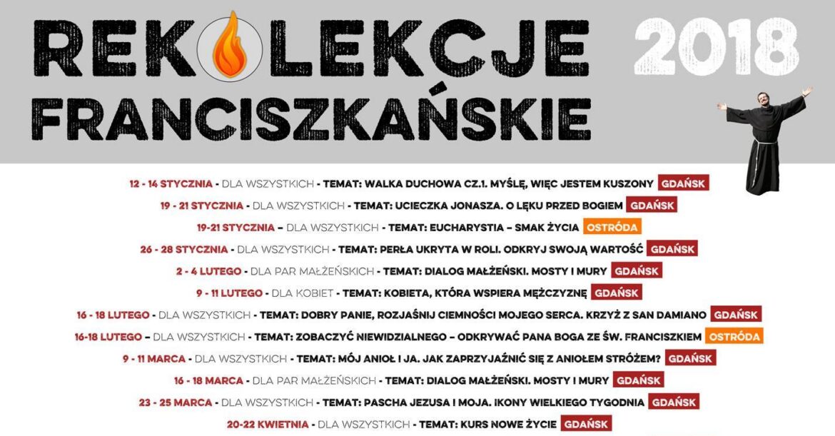 Franciszkańskie Rekolekcje w Gdańsku i Ostródzie