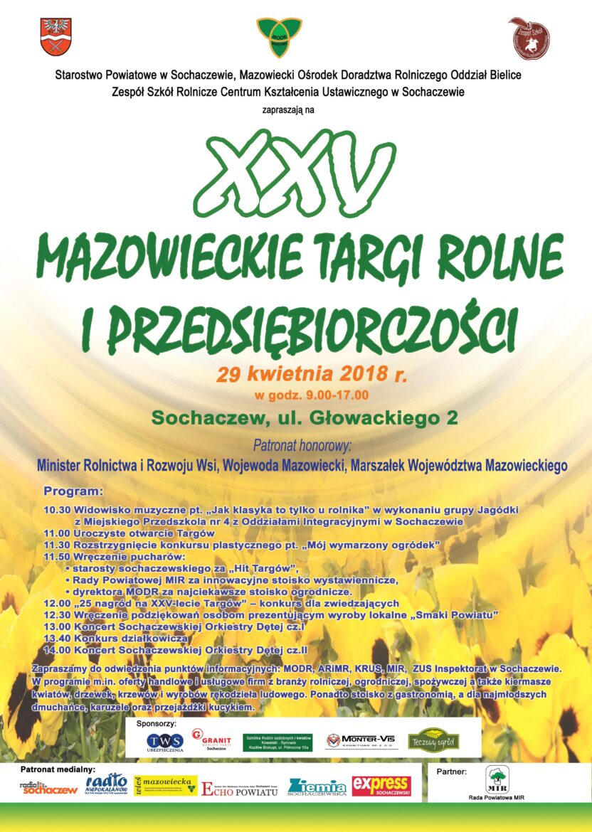 XXV Mazowieckie Targi Rolne i Przedsiębiorczości
