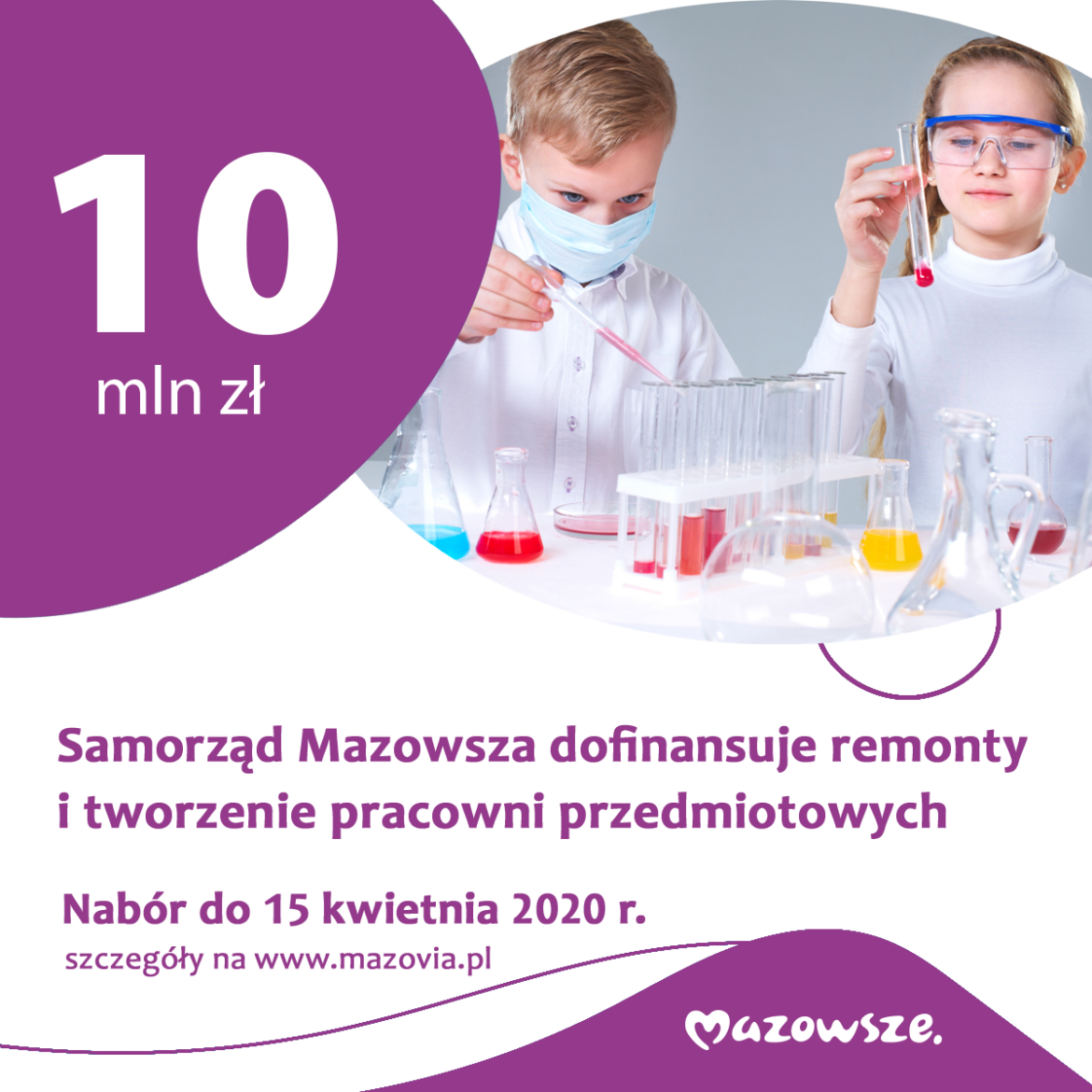 Samorząd Mazowsza przeznacza 10 mln zł na nowoczesne pracownie przedmiotowe