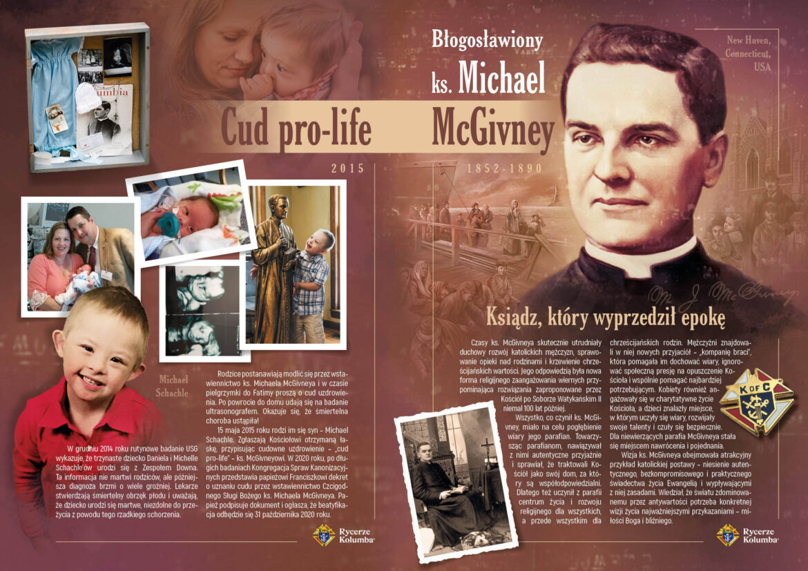 13 sierpnia - pierwsze wspomnienie bł. Michaela McGivneya, założyciela Rycerzy Kolumba