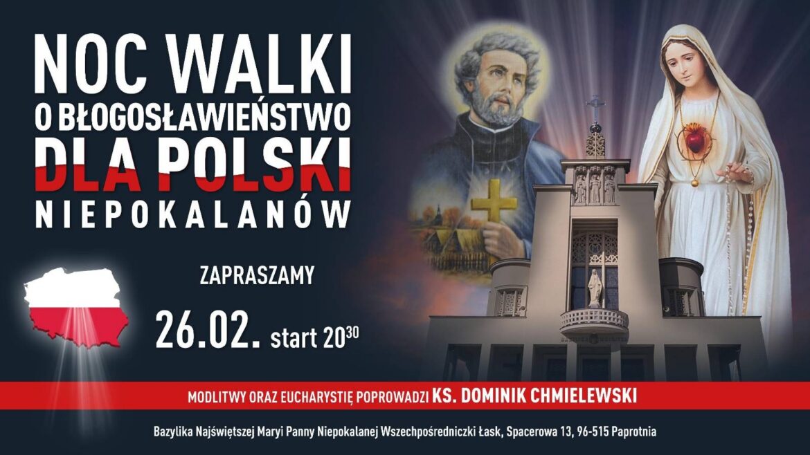 NIEPOKALANÓW: Już dziś WIELKA MODLITWA W INTENCJI POLSKI I POLAKÓW!