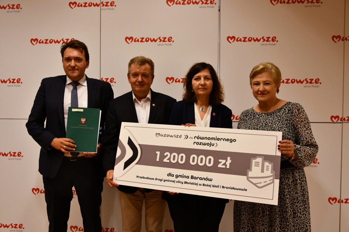 22 mln zł z budżetu Mazowsza na 9 inwestycji w regionie