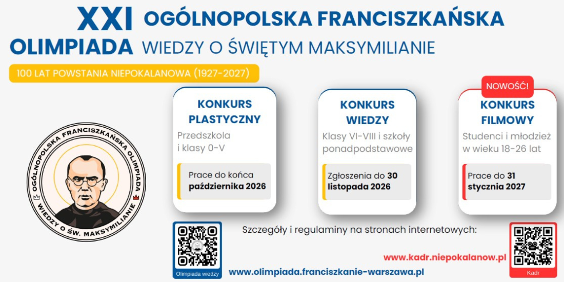 XXI Ogólnopolska Franciszkańska Olimpiada Wiedzy o św. Maksymilianie
